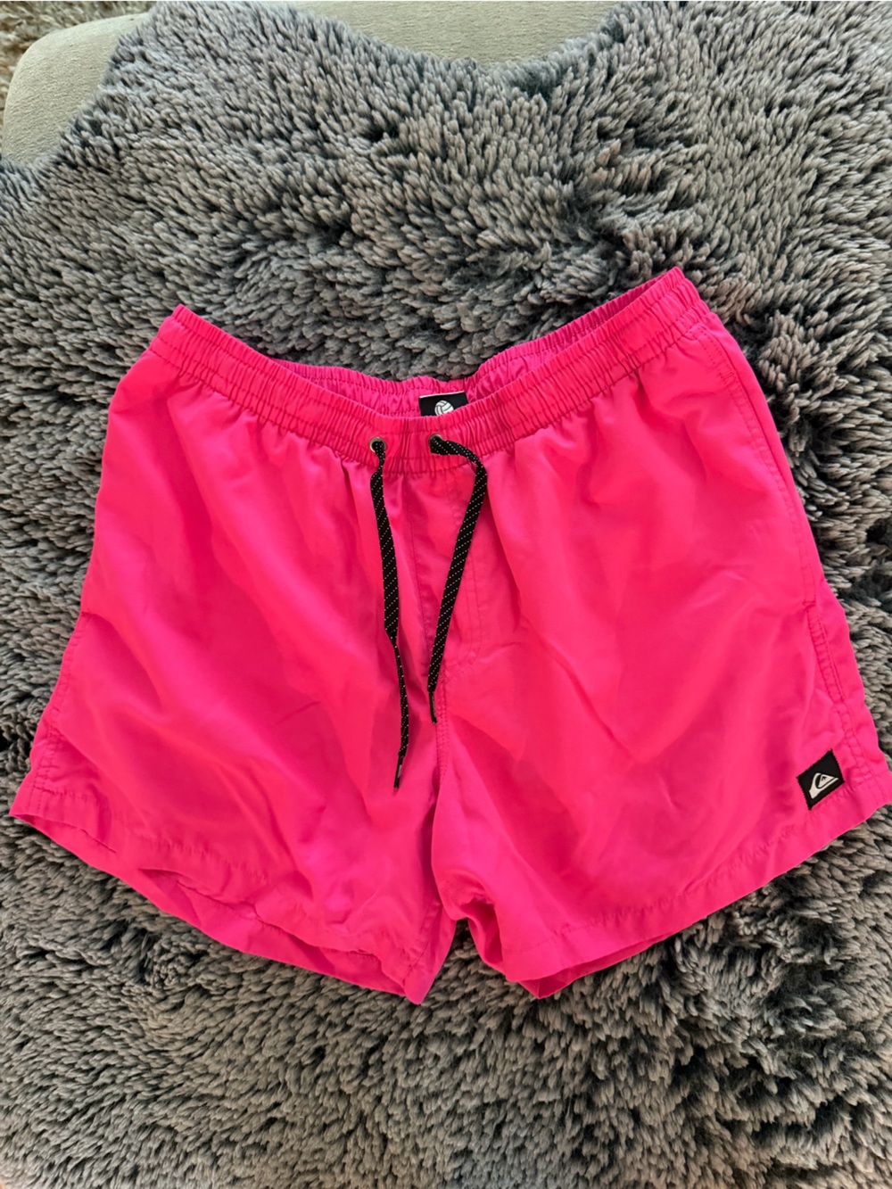Quiksilver Men’s lined Hot Pink Athletic Swim Shorts